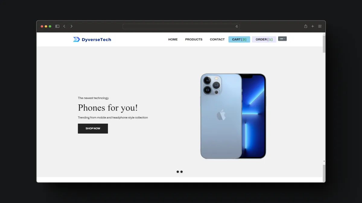 Captura 2 del proyecto DyverseTech Ecommerce