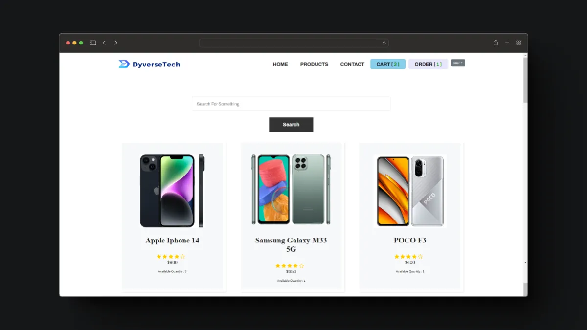 Captura 4 del proyecto DyverseTech Ecommerce